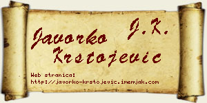 Javorko Krstojević vizit kartica